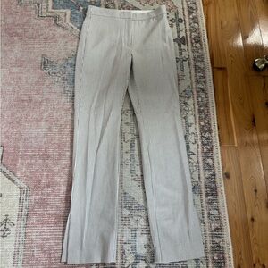 Aritzia Pinstripe Gray and White Trousers